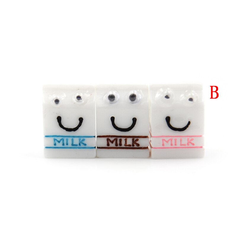 Mini Bier Drankjes Milks pop Miniatuur Realistische Vorm Mini Home Craft Ornament Shadowbox DIY Landscaping Decor 5PCS Voor Kid: B