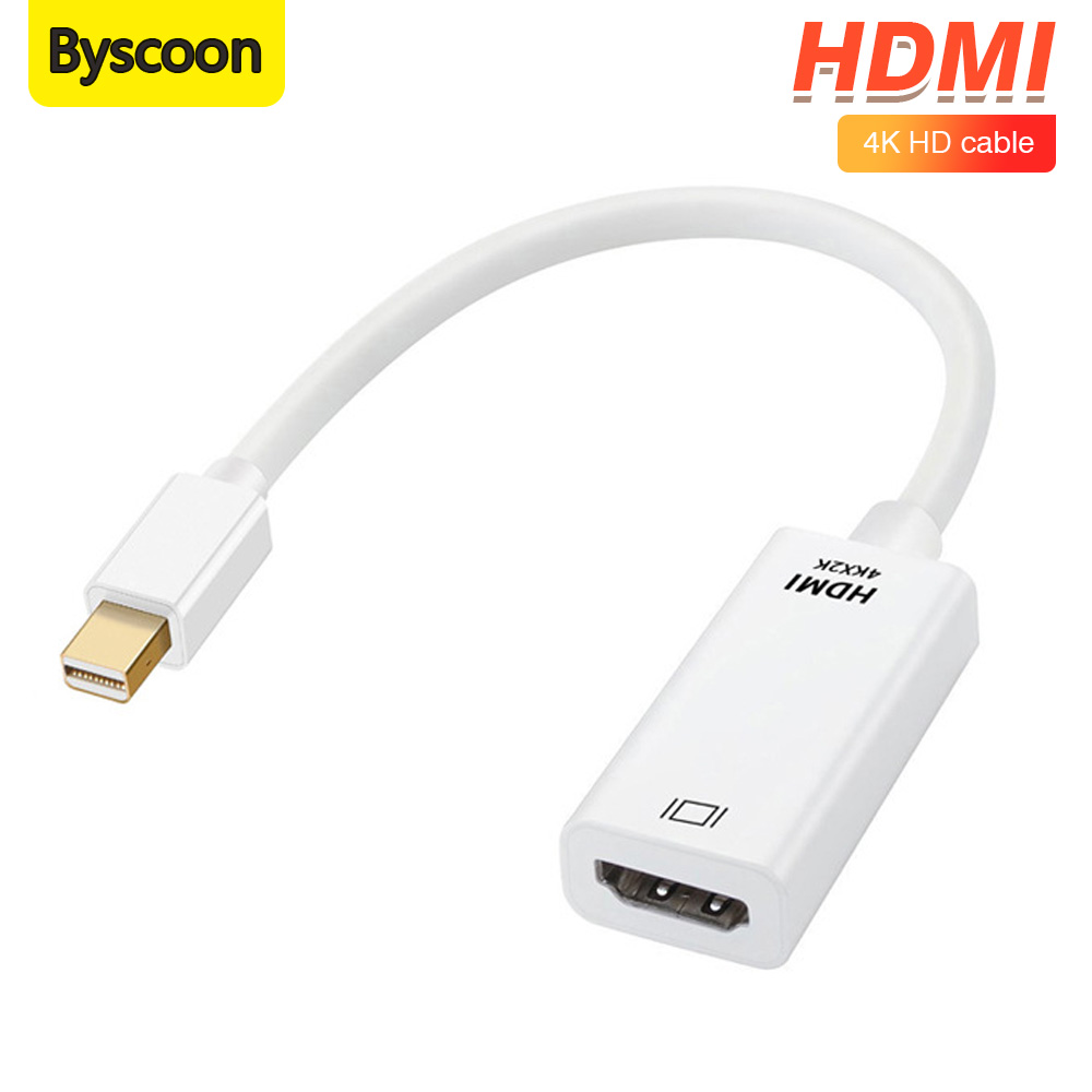 Mini Displayport a HDMI-Cable compatible con adaptador 4K 1080P Mini DP a HDMI hembra para Apple Mac Book Air Pro