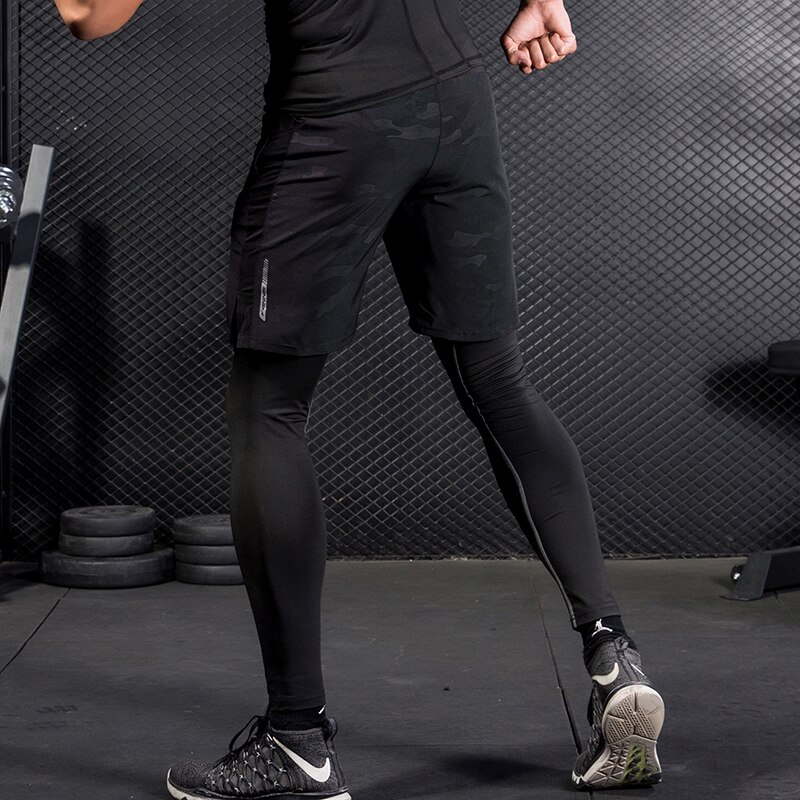 Fannai ademende hardloopshorts training gym snel drogende hardloopshorts heren fitness gym camouflage sportshorts met zak