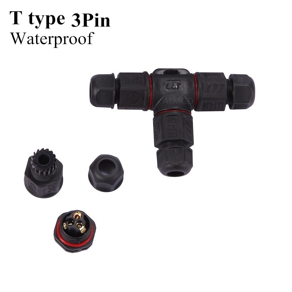 IP67 Waterdichte Kabel Connector Elektrische Terminal Draad Adapter Connector Schroef 2pin 3pin Voor 4/6/7.5/8 /10 Mm Draad Connectoren