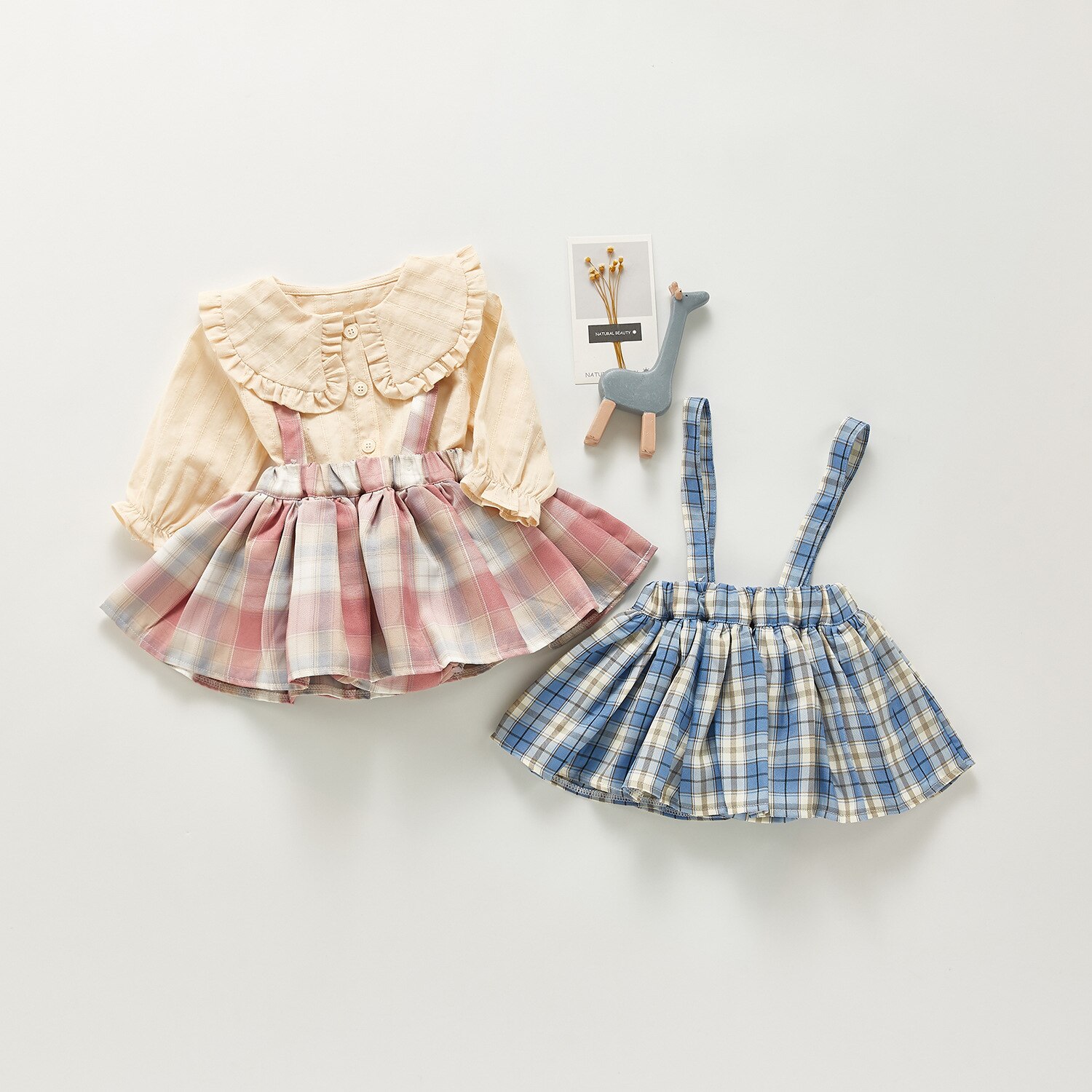 Gonna a fascia per bambina autunno nuove ragazze gonna a pieghe stile college per bambina gonna a quadri per bambini
