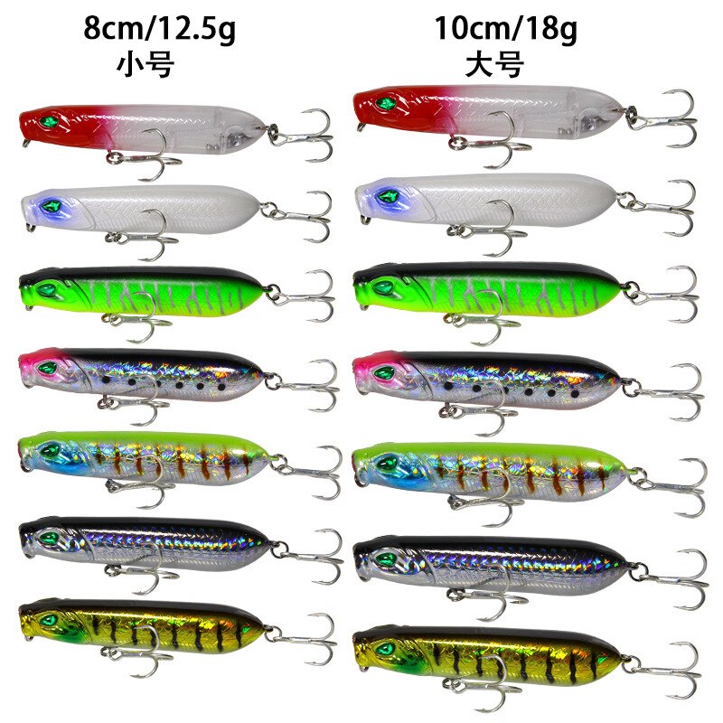 Popper fiskedrag vikter 12.5-18g fiskar beten articulos de pesca isca konstgjord fiskeutrustning penndrage