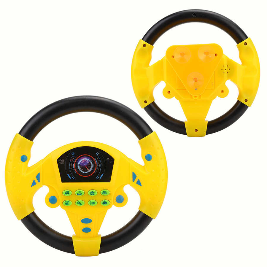 Eletric Simulation Lenkrad Spielzeug mit Licht Klang Baby Kinder Musical Pädagogisches Kopilot Kinderwagen Lenkrad Stimm Spielzeug