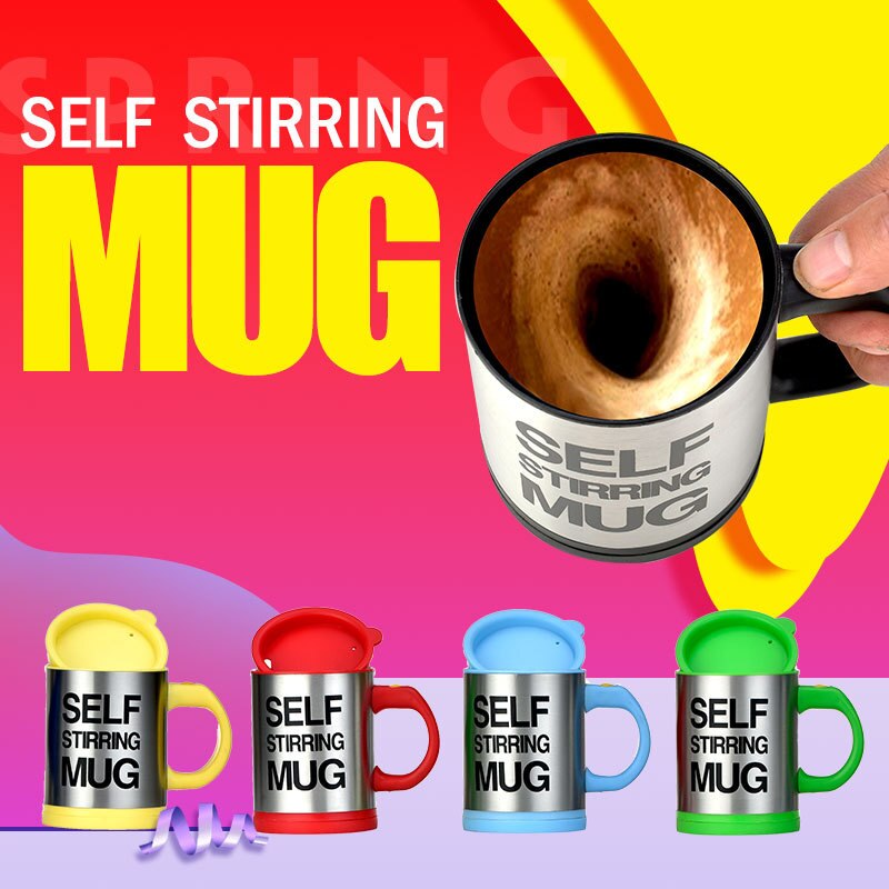 400ml Coffee Automatic Self Stirring Mug Milk Tea Coffee Mixing Mug Lazy Double InsulatedThermal Coffee Cup