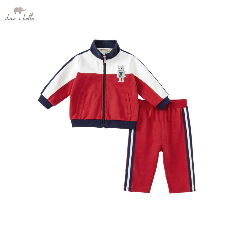 DB18627 Dave Bella Herfst Baby Jongens Cartoon Patchwork Zakken Kleding Sets Kids Jongen Casual Sets Kinderen 2 Stuks Pak