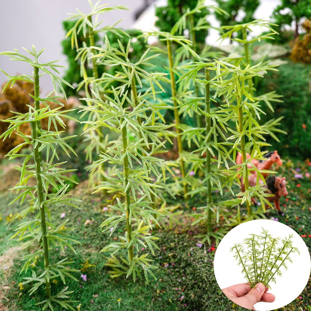 Miniature Bamboo Tree Model miniature Plant Materials For Diorama Train Modes Sand Table/HO Railway Scene Layout Diorama Kits