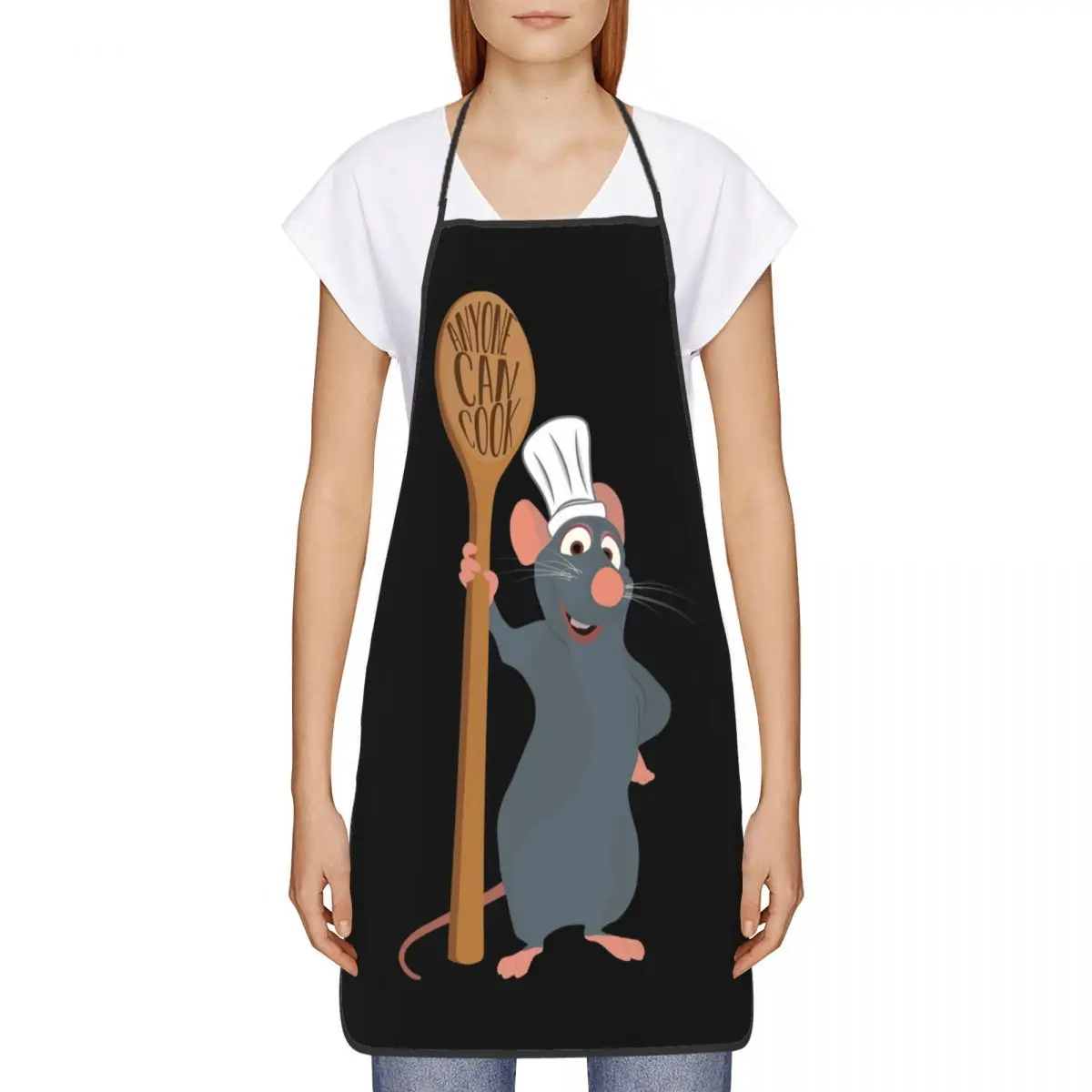 Gran Chef Ratatouille Remy delantal Cocina Chef cocinar hornear babero hombres mujeres cualquier persona puede cocinar Tablier cocina para pintar