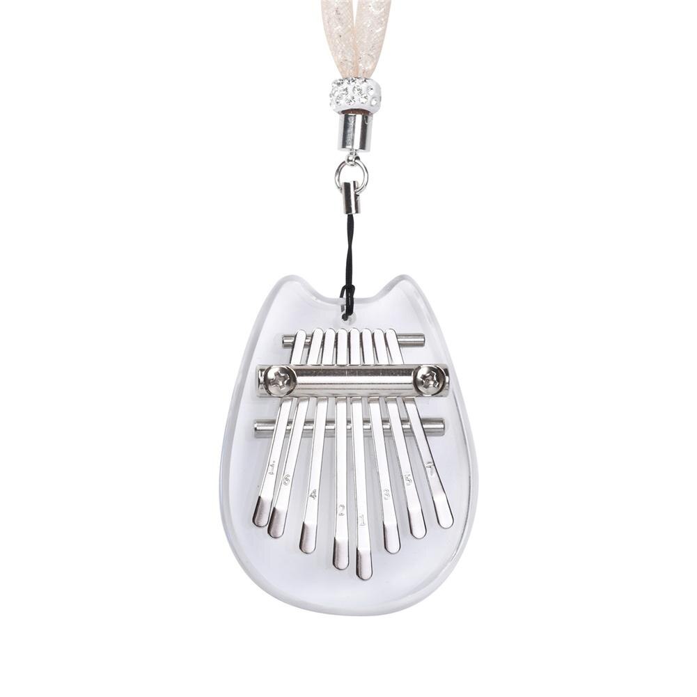 Portable Thumb Piano Crystal Kalimba Instrument 8 Keys Mini Thumb Piano Musical Instrument For Beginner
