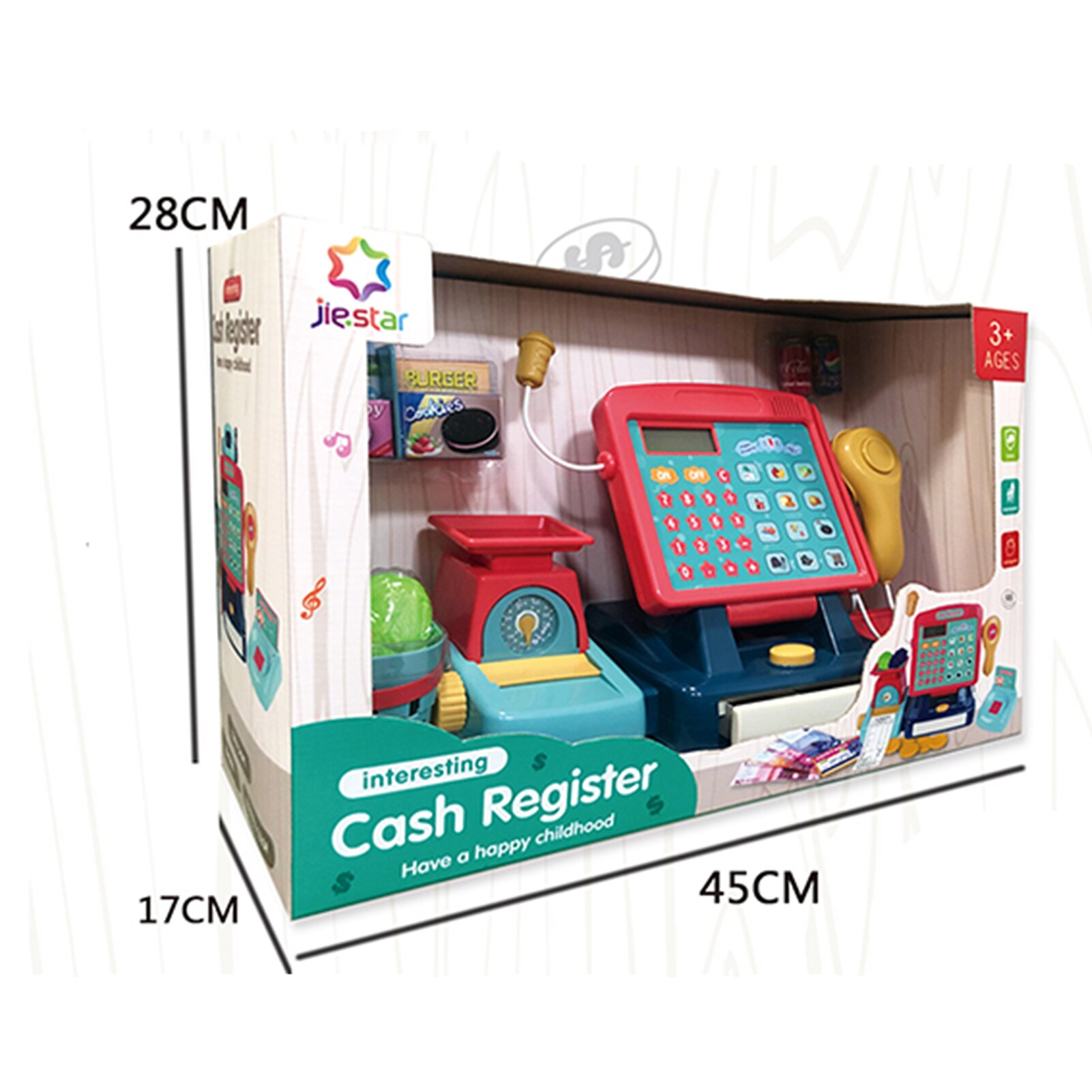 Caisse Enregistreuse Jouets Ensemble Calculatrice Scanner Semblant Jouets Avec LED Affichage Interaction Parent-enfant Pour Faire Semblant de Jeux de Rôle