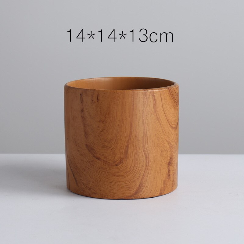Modern Wood Grain Flower Pot Ceramic Pots For Plants Succulent Pot Cactus Planter Pots Container Bonsai Decorative Planters: 3 small