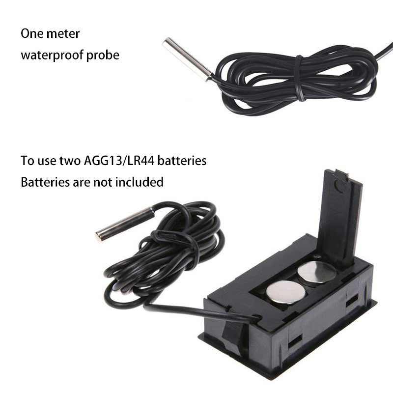 Mini Digital Thermometer LCD Meter Freezer Fridge Thermometer Coolers Thermometer sensor Water Temp Gauges -50~110