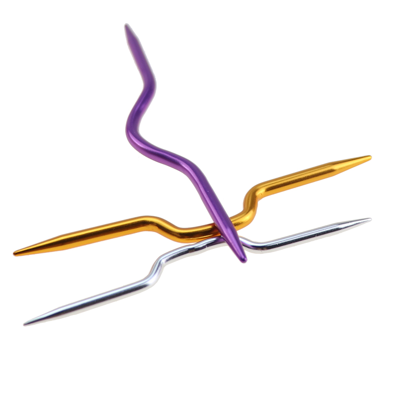 Metal twist needle metal curve needle knitting tool diy tool SKC