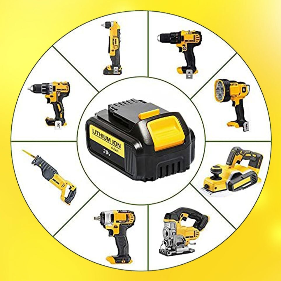 Lithium-ion rechargeable battery pack is suitable for DEWALT 20V battery, and Dewalt 20V DCB200 DCB201 DCB203 DCB204 DCBT-2
