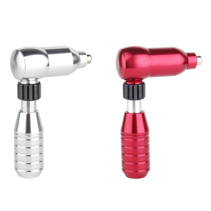 2x Rca Interface Rotatable Tattoo Tattoo Machine Permanent Body Art Painting Tool Red & Silver