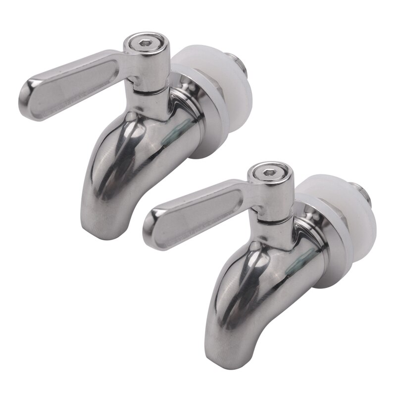 2X Stainless Steel Faucet Tap Draft Beer Faucet for Home Brew Fermenter Wine Draft Beer Juice Dispenser Drink: Default Title