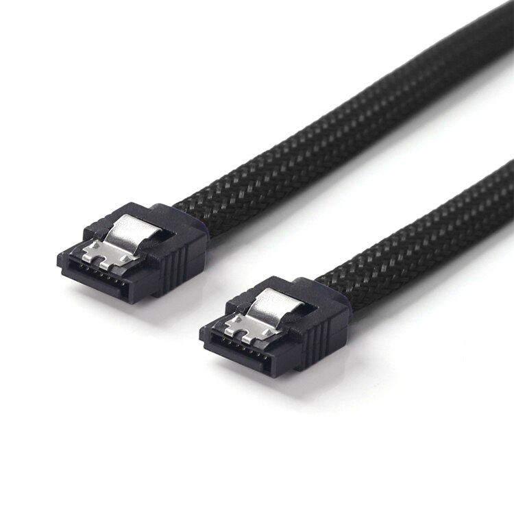 Lingable sata 3.0 iii sata 3 7 pin datakaapelit 6gb/ s ssd kaapeli hdd kiintolevyaseman johto linja nylon hihainen musta sininen punainen valkoinen: Musta