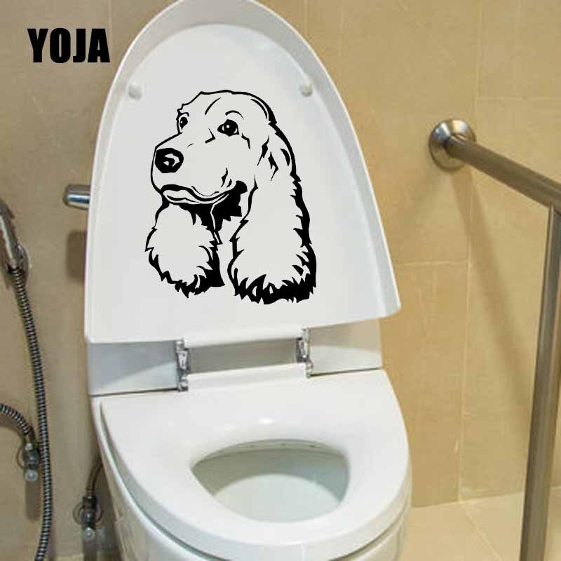 YOJA 18X22.9CM Cocker Spaniel Pets Dogs Wall Decal Toilet Sticker Living Room Home Decor Pattern T5-1673