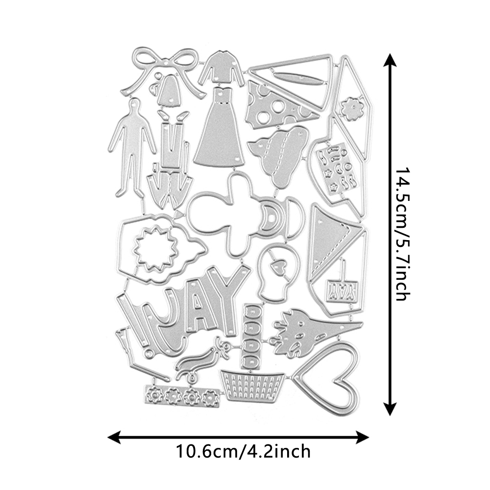 Door het vuur op display Duidelijke stempels en matrijzen Kristina Essentiële stansen voor DIY Scrapbooking Album Kaarten maken Papier Ambachtelijke Deco