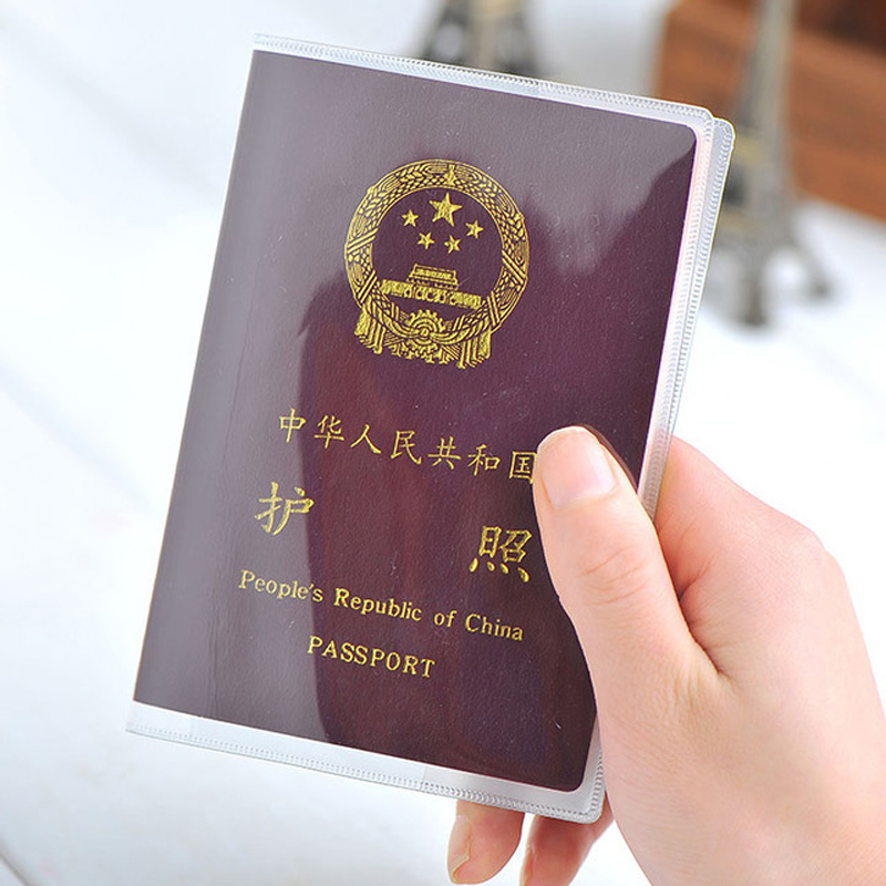 Travel Around The World Series Leather Passport Cover Men Women Travel Passport Holder Case Wallet ID Bank Card Holders: Transparent