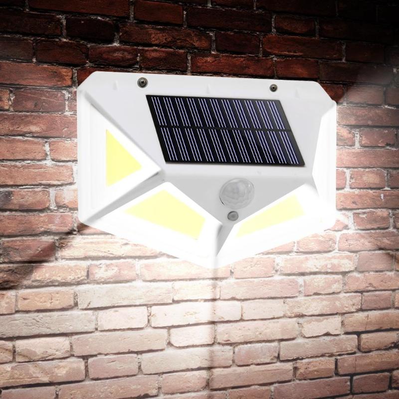 COB 68LED Zonne-energie Power Muur Veranda Lichten Motion Sensor Groothoek Waterdichte Lamp voor Outdoor Binnenplaats Yard Straat