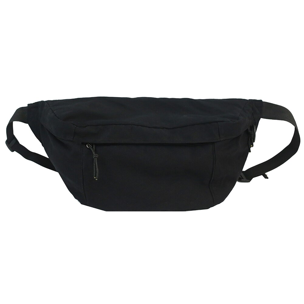 Grote Capaciteit Opslag Heuptas Canvas Fanny Pack Voor Mannen En Vrouwen Grote Blet Tas Multi-Functionele Borst Zakken banaan Taille Packs: black