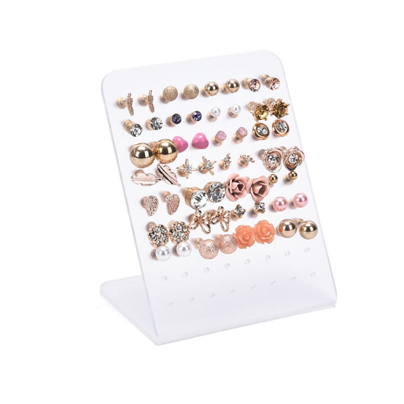 72 Gaten Oorbel Display Stand Acryl Stud Dangle Oorbellen Display Rack Stand Sieraden Organiseren Houder Opslag