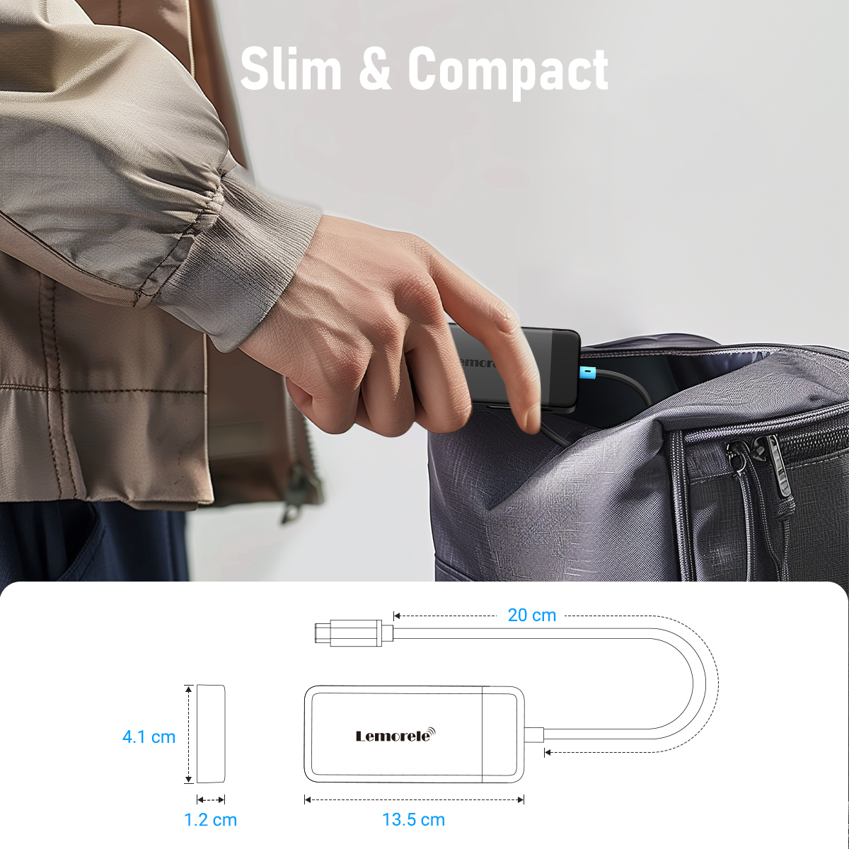 Lemorele TC122 USB C HUB Dual HDMI 4K Docking Station USB 3.0 PD 100W Type C Port dla Macbook iPad M2 M1 Steam Deck