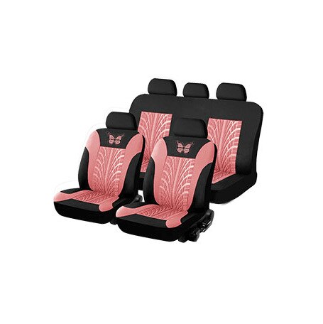 Funda de protección de coche para asiento de coche, de mariposa Universal para las cuatro estaciones, 9 Uds.: Pink 9pcs