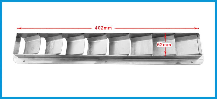 BSET-Grille de Ventilation pour bateau en acier inoxydable 304, 8 fentes, Grille de Ventilation pour bateau