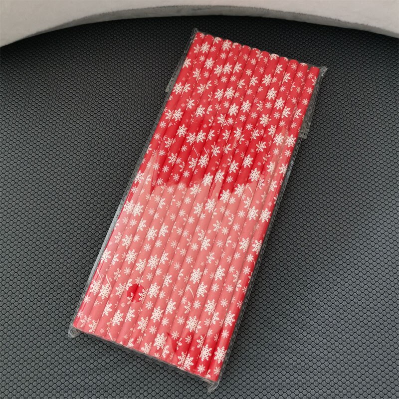 juego de pajitas desechables de papel, vajilla de Navidad, suministros para fiestas de bodas VA88