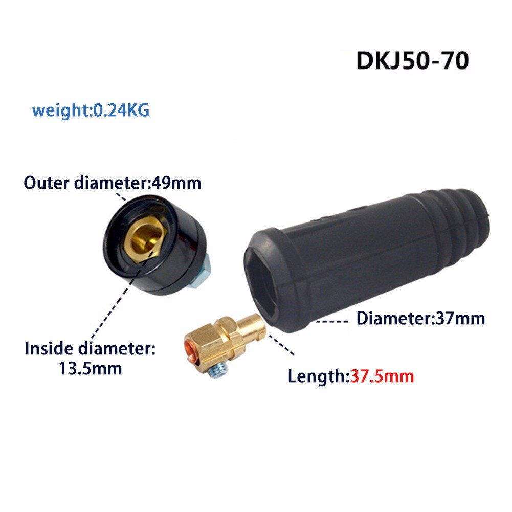 Cable Connector-Plug Male Female Socket Plug Cable Connector DKJ10-25 35-50 50-70 TIG Welding Machine Cable Panel