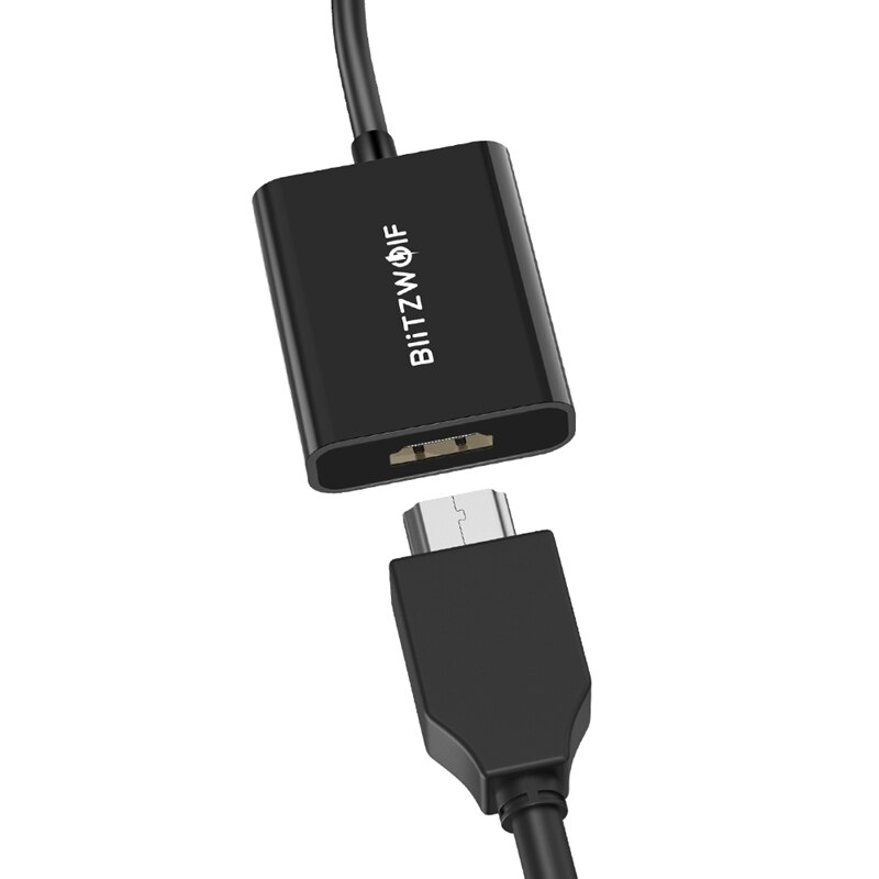 BlitzWolf USB Type C naar HDMI Kabel Adapter 4k 1080P USB naar HDMI Adapter Man-vrouw Converter voor PC Computer TV Smart Telefoon