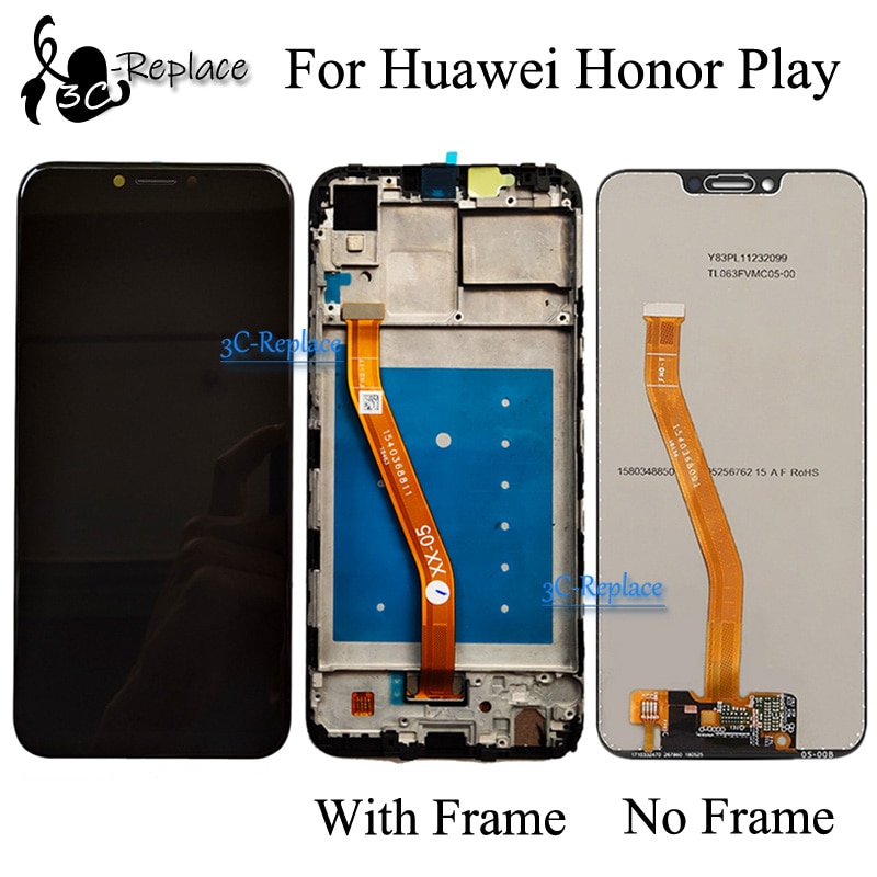 100% Getest 6.3 Inch Voor Huawei Honor Play COR-L29 COR-AL00 COR-AL10 Lcd Display Digitizer Touch Screen Assembly Frame