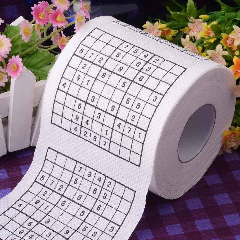 Rollos de papel higiénico con estampado de dólar europeo, graciosos números de bromas, papel de papel higiénico de Humour, papel de baño suave de 2 capas: Numbers