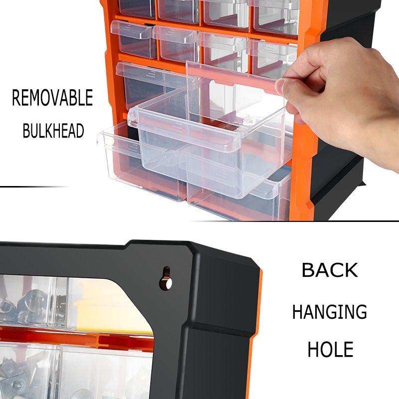 LEADLOONG Type de tiroir pièces armoire boîte de retournement pièces en plastique boîte boîte à vis armoire à outils boîte de matériel