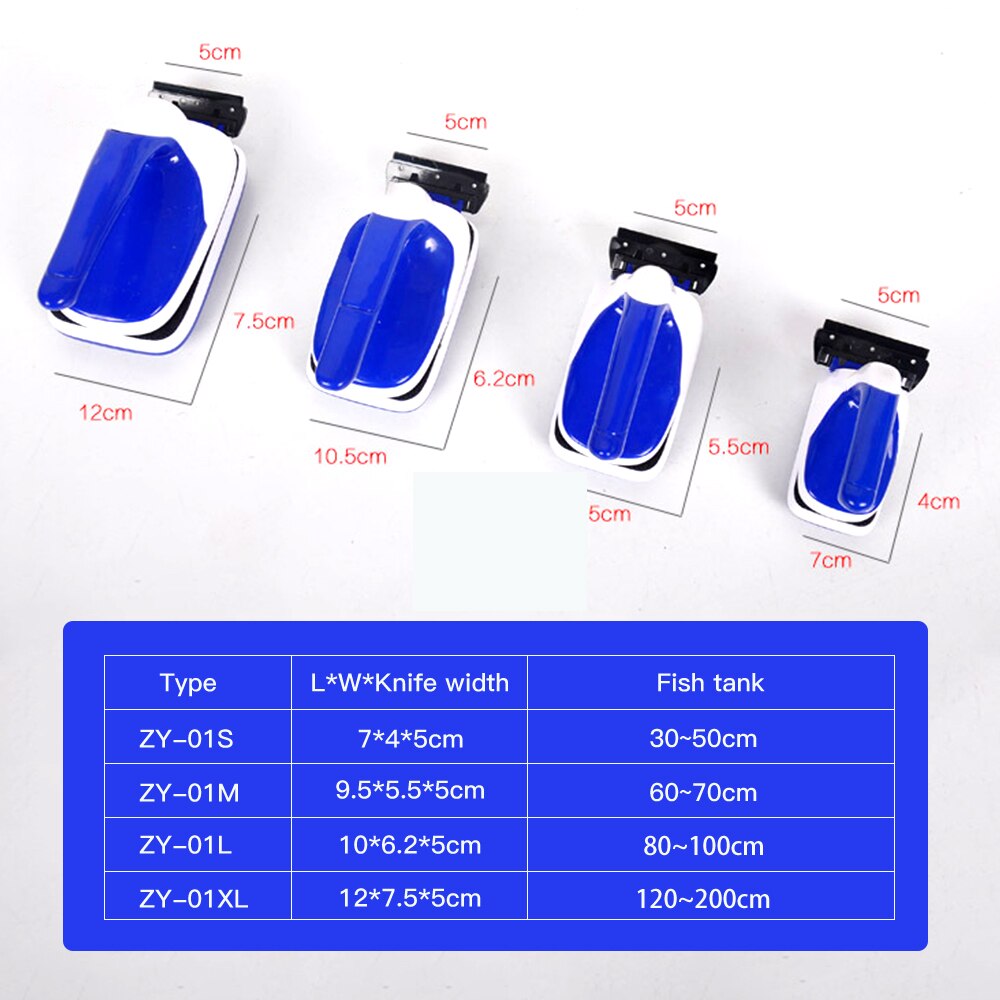 Floating Magnetic Brush Cleaner Aquarium Window Cleaning Magnetic Clean Brush Aquarium Glass Algae Scraper Cleaner Tool #3