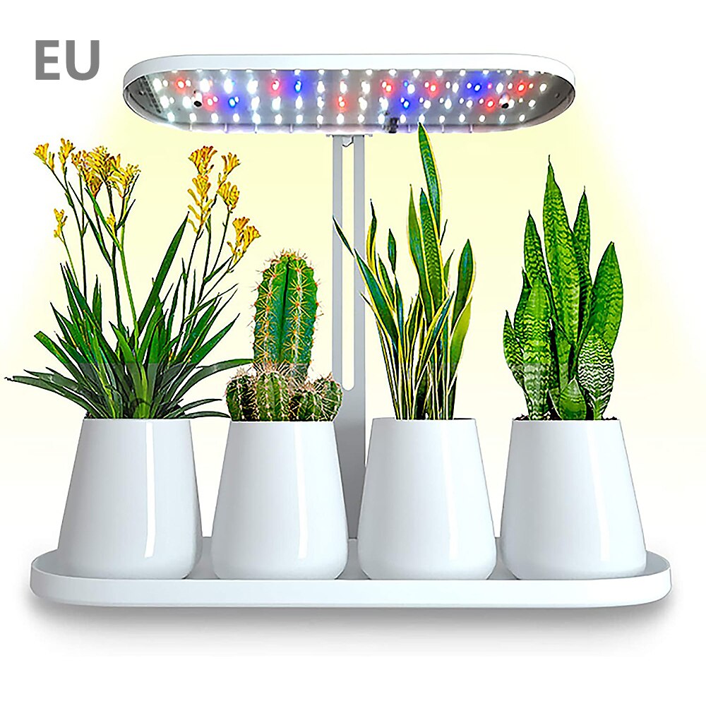 Indoor Full Spectrum LED Kitchen Garden Germination Kit, Germination System with Height Adjustable LED Lamp,Automatic Timer: EU