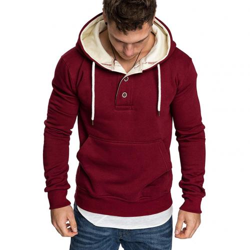 sweat à capuche pour homme printemps survêtement sweat hommes hiver col capuchon manches longues pull sport Sweatshirts: Rouge / XXL