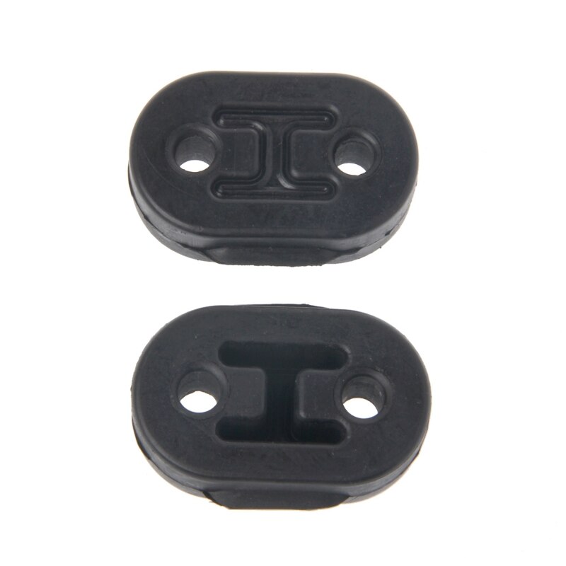2x Heavy Duty Exhaust Hanger Bushing Support 2 Holes Bracket Rubber Mount E7CA: Black