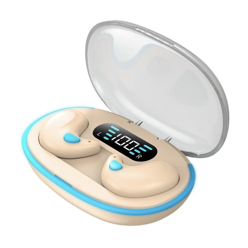 Auriculares inalámbricos X55 para dormir, miniaudífonos TWS con Bluetooth, estéreo, ocultos, micrófono, llamada HD, impermeables