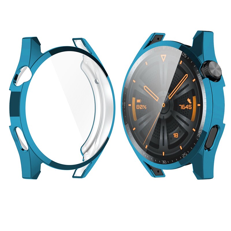Funda de TPU para Huawei Watch GT3 de 46mm, funda protectora de pantalla suave y completa de 42Mm, fundas de parachoques para Huawei GT 3: XXXXXL / Azul cielo