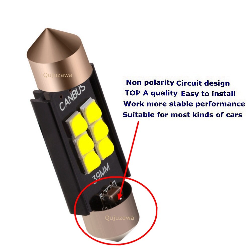 4Pcs Festoen 31Mm 36Mm 39Mm 41Mm Led Lampen C5W C10W Super Heldere Led Canbus Geen fout Auto Interieur Doom Lamp Auto Leeslampjes