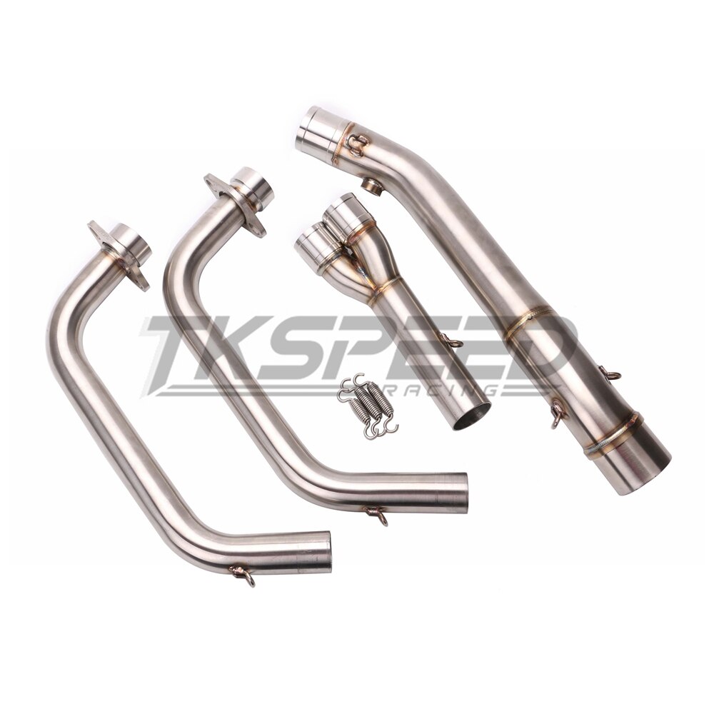 Motorcycle Accessories Full Exhaust System Pipe Middle Pipe Slip On For YAMAHA R25 R3 Without Exhaust