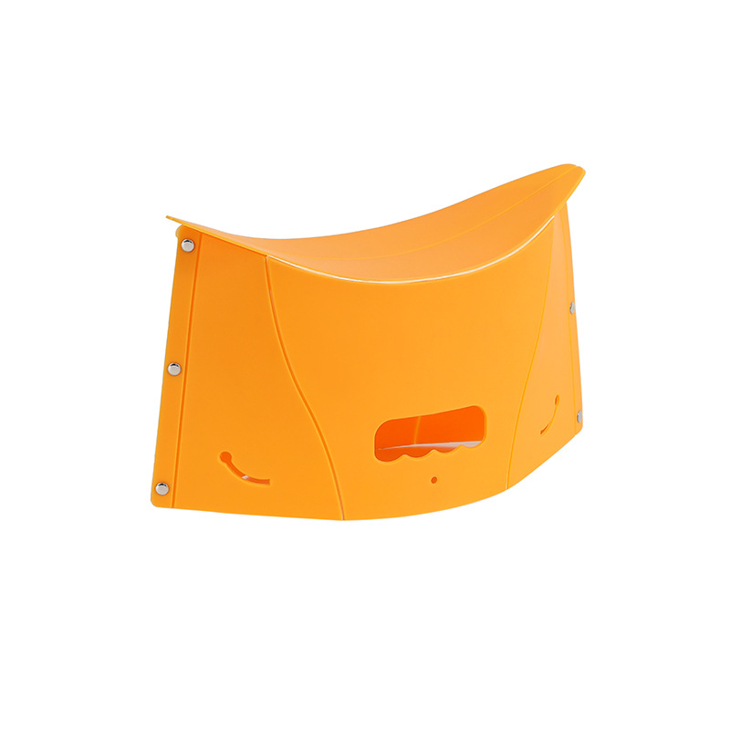 Folding Chair Plastic Portable Folding Stool Outdoor Chairs Portable Stool for Camping Storage Stool Storage Stool: Yellow