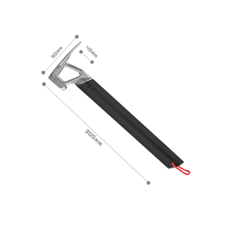 lightweight Outdoor Camping Tent Peg Hammer Stakes Nail Puller Hammer Mountaineering Climbing Camping Mallet Suppliers: black