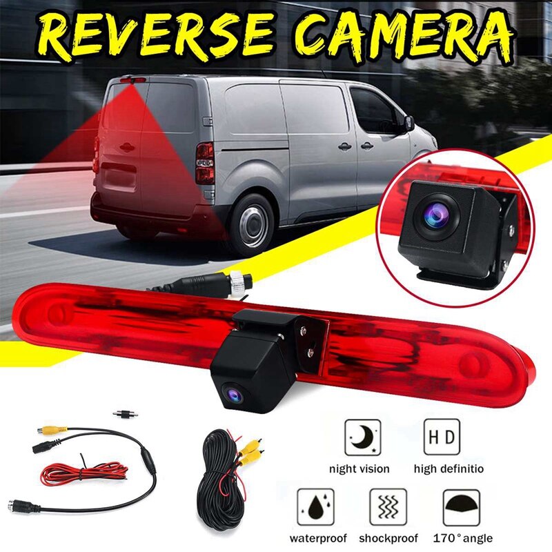 Bil bakfra kamera bremselys kamera bak for peugeot ekspert varebil for citroen utsendelse for toyota proace varebil