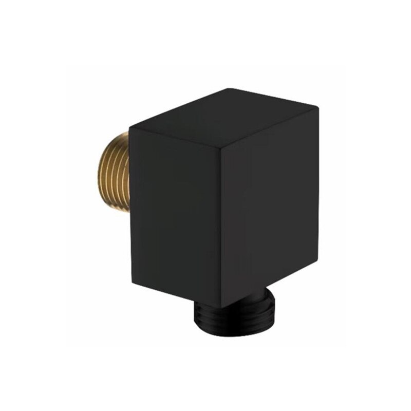 Matte Black or brushed gold or gray All Copper Bathroom Faucet shower connector Wall Mounted Tap Spout SP02: black