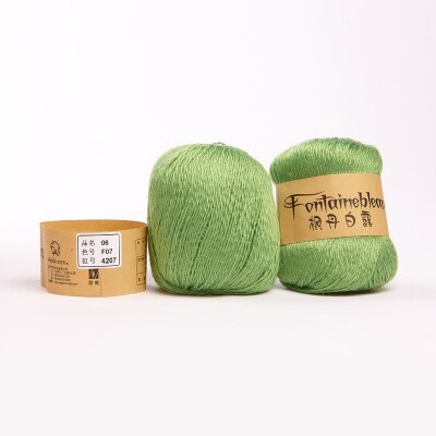 50g/Bal Fontainebleau Mohair Acryl Wol Antipilling Lage Krimp Dunne Garen Voor Hand Breien Haken: F07