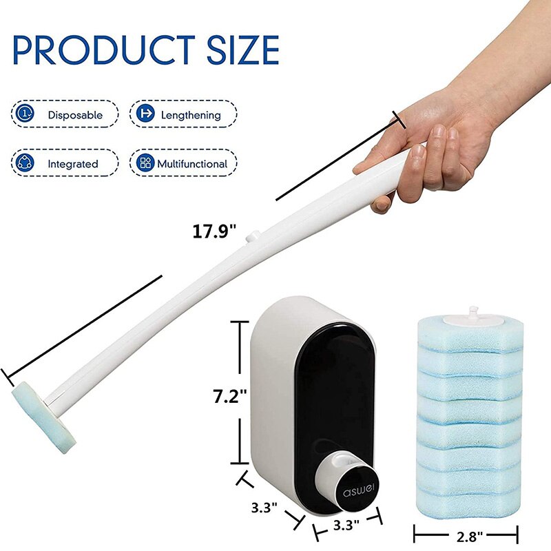 Wegwerp Wc Borstel Plastic Toiletpot Schoner Borstel Houder Zonder Dode Hoek Wandmontage Cleaner Badkamer Hardware