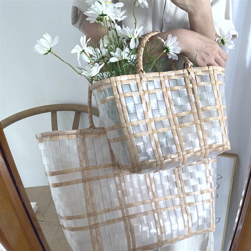 1Pc Vegetables Basket Plastic Woven Shopping Baske... – Grandado